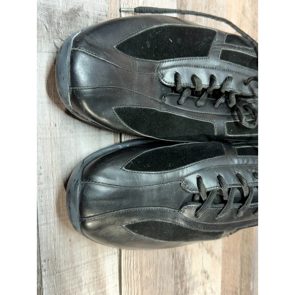 Gucci Leather Low Trainer Black Suede Sneakers 111 6107 Size 9D Made in Italy